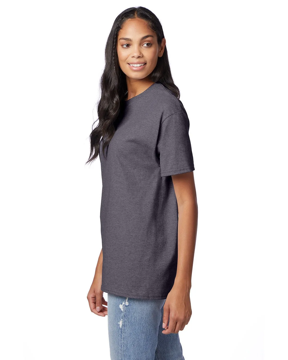 5250T-Hanes-CHARCOAL HEATHER