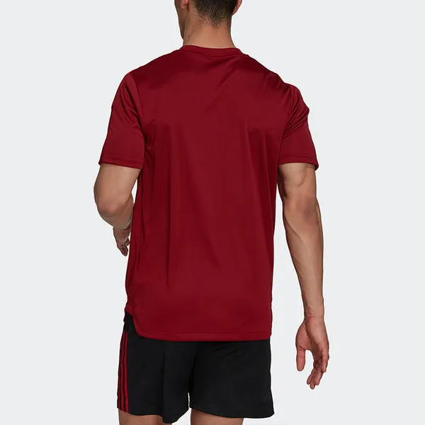 adidas Sports Training Short Sleeve Soccer/Football 21-22 Season Bayern Munich Black Red
