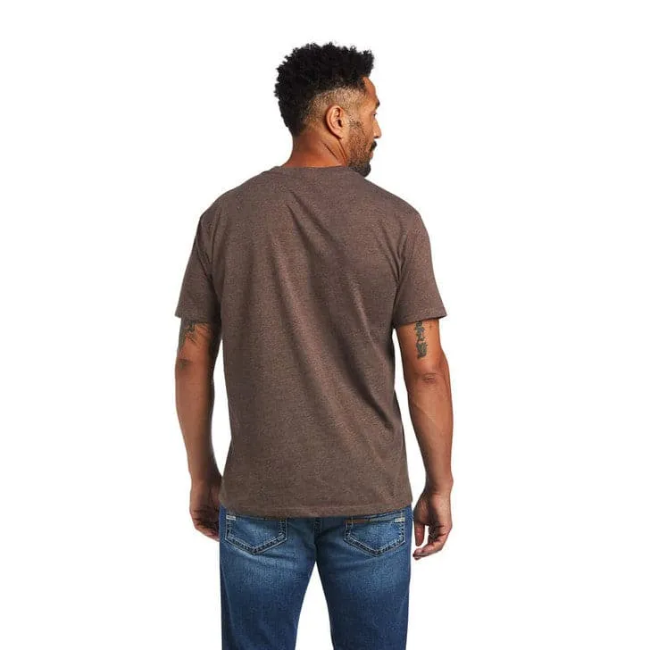 Ariat Men's 100 Proof Heather Brown Graphic T-Shirt