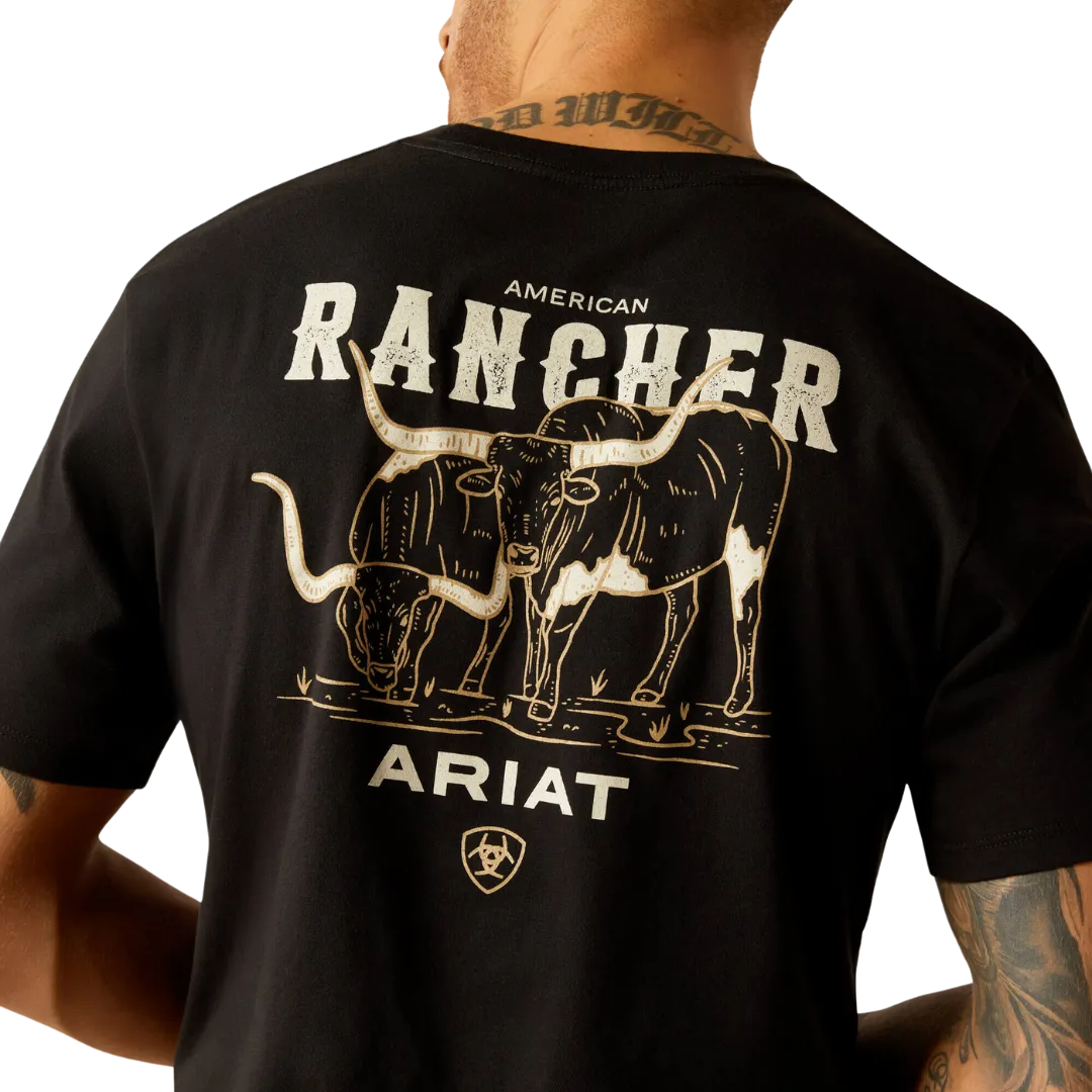 Ariat Men's American Rancher Black T Shirt