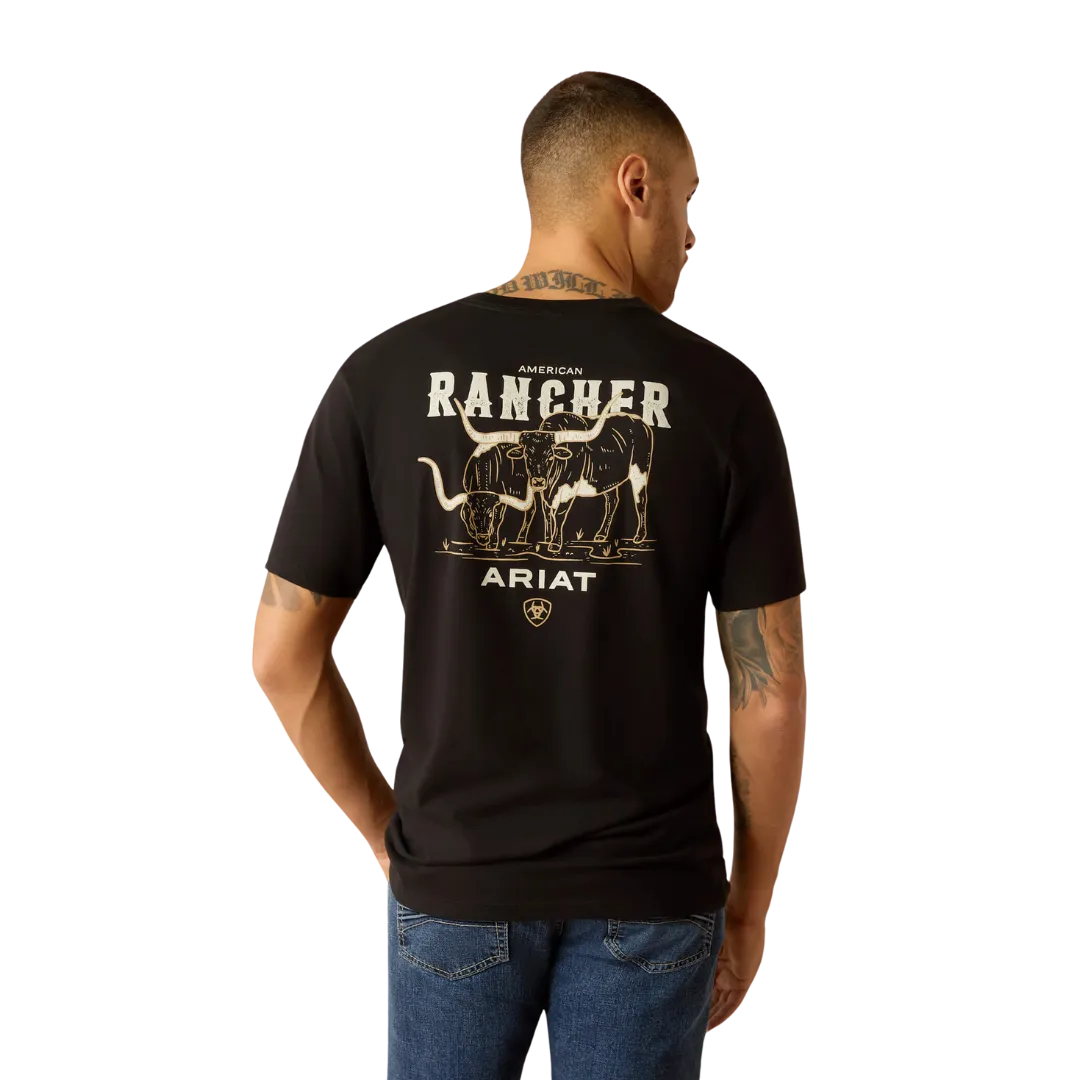 Ariat Men's American Rancher Black T Shirt