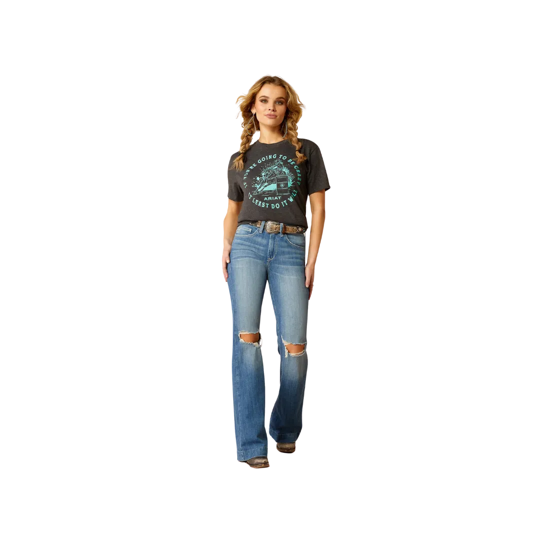 Ariat Women's Barrel Beauty Charcoal Heather T Shirt