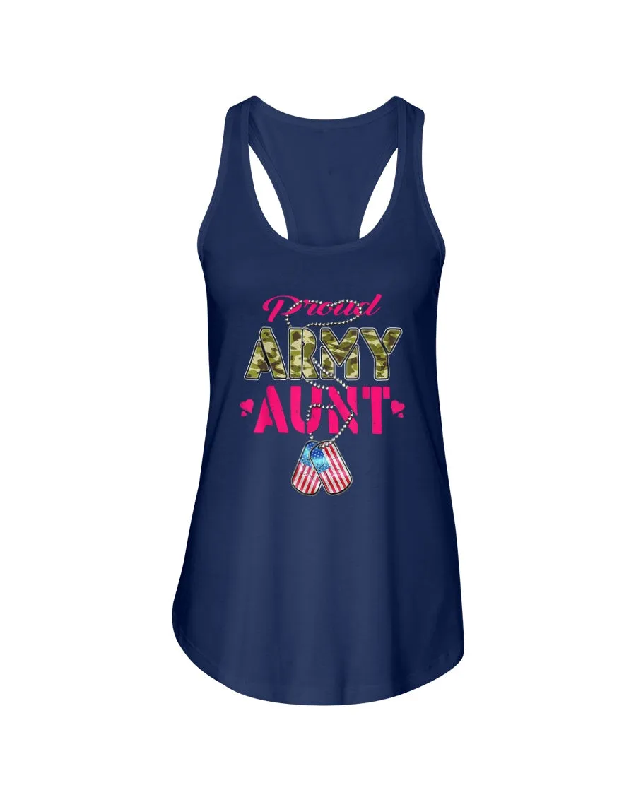 Army Proud Aunt Camo T-shirts
