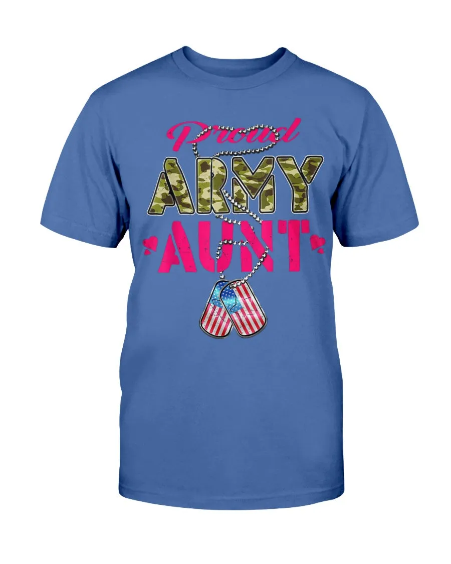 Army Proud Aunt Camo T-shirts
