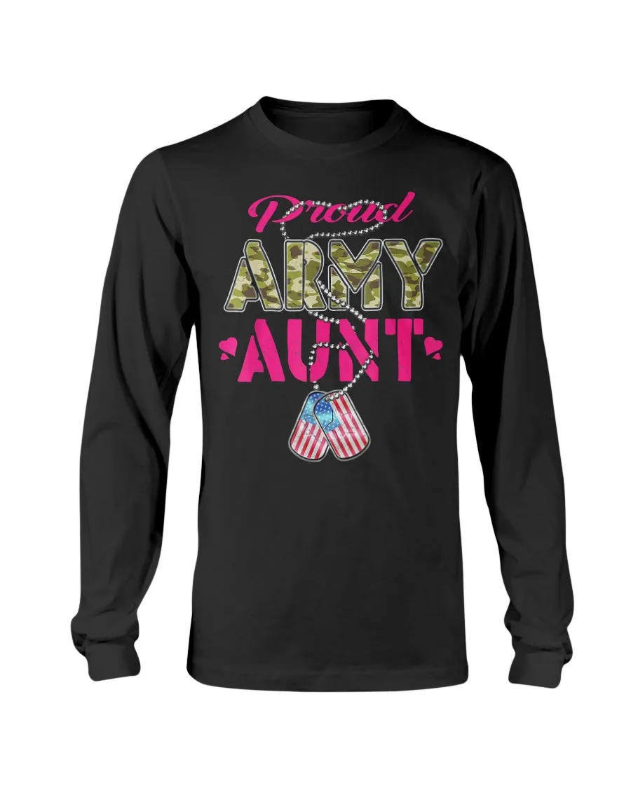 Army Proud Aunt Camo T-shirts