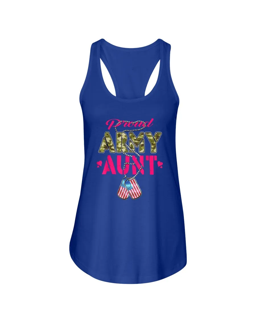 Army Proud Aunt Camo T-shirts