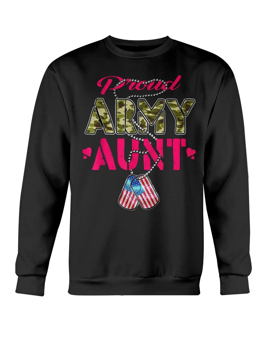 Army Proud Aunt Camo T-shirts
