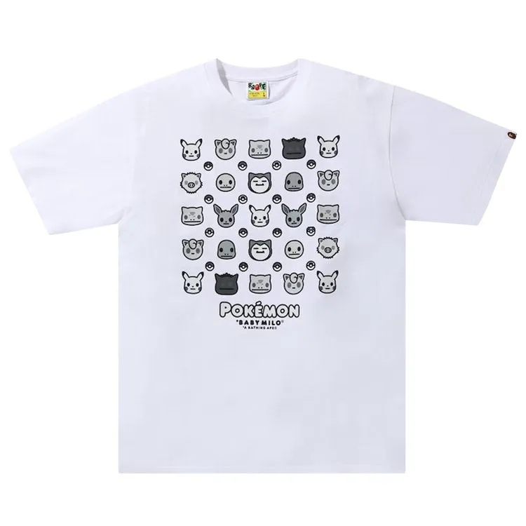 BAPE Baby Milo x Pokemon Monotone Tee #4 'White', white