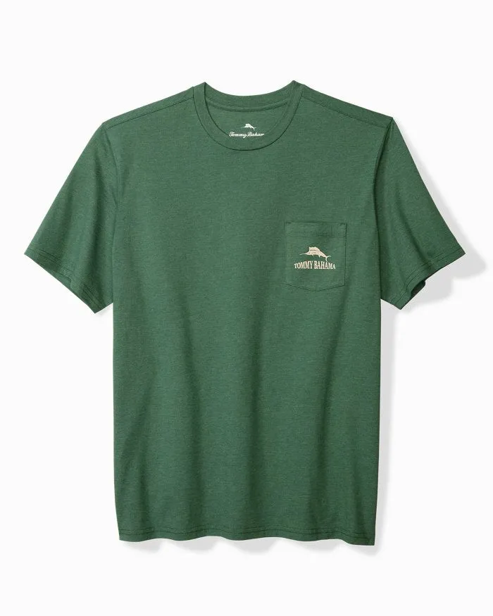 Between The Ryes Graphic Pocket T-Shirt in Green Meadow Heather by Tommy Bahama