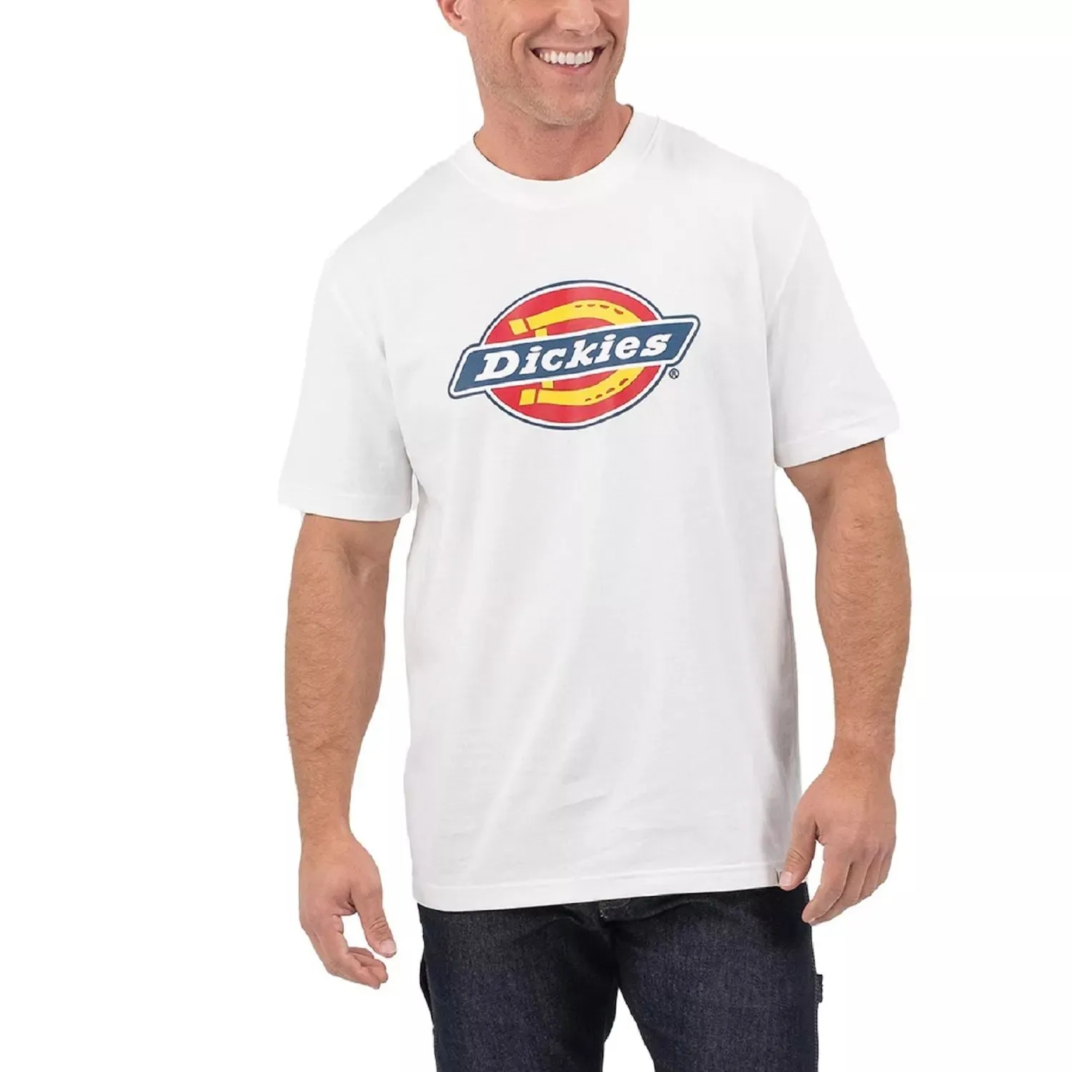 Big & Tall Dickies Tri-Color Graphic Logo T-Shirt, White