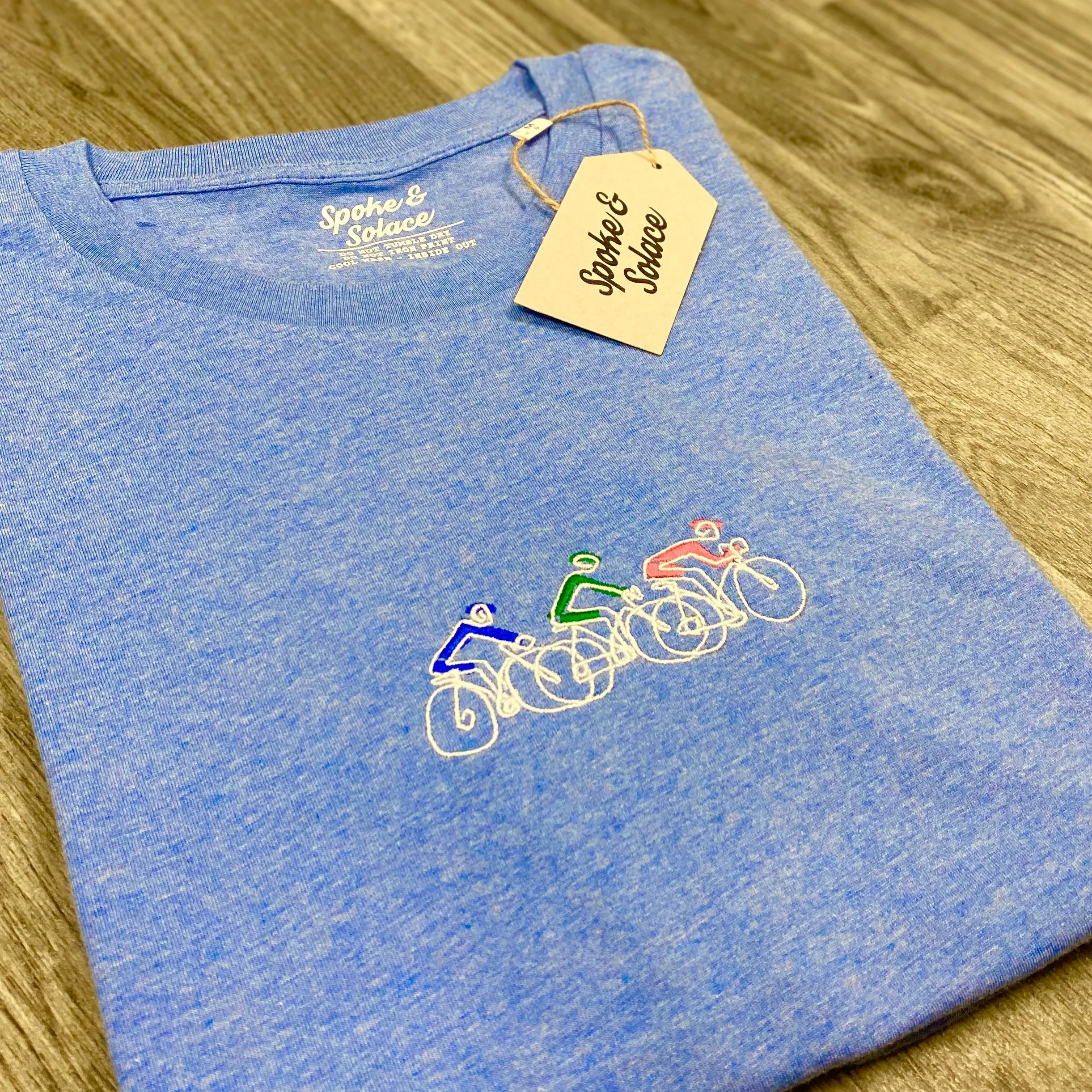 Bike Tour Embroidered T-Shirt