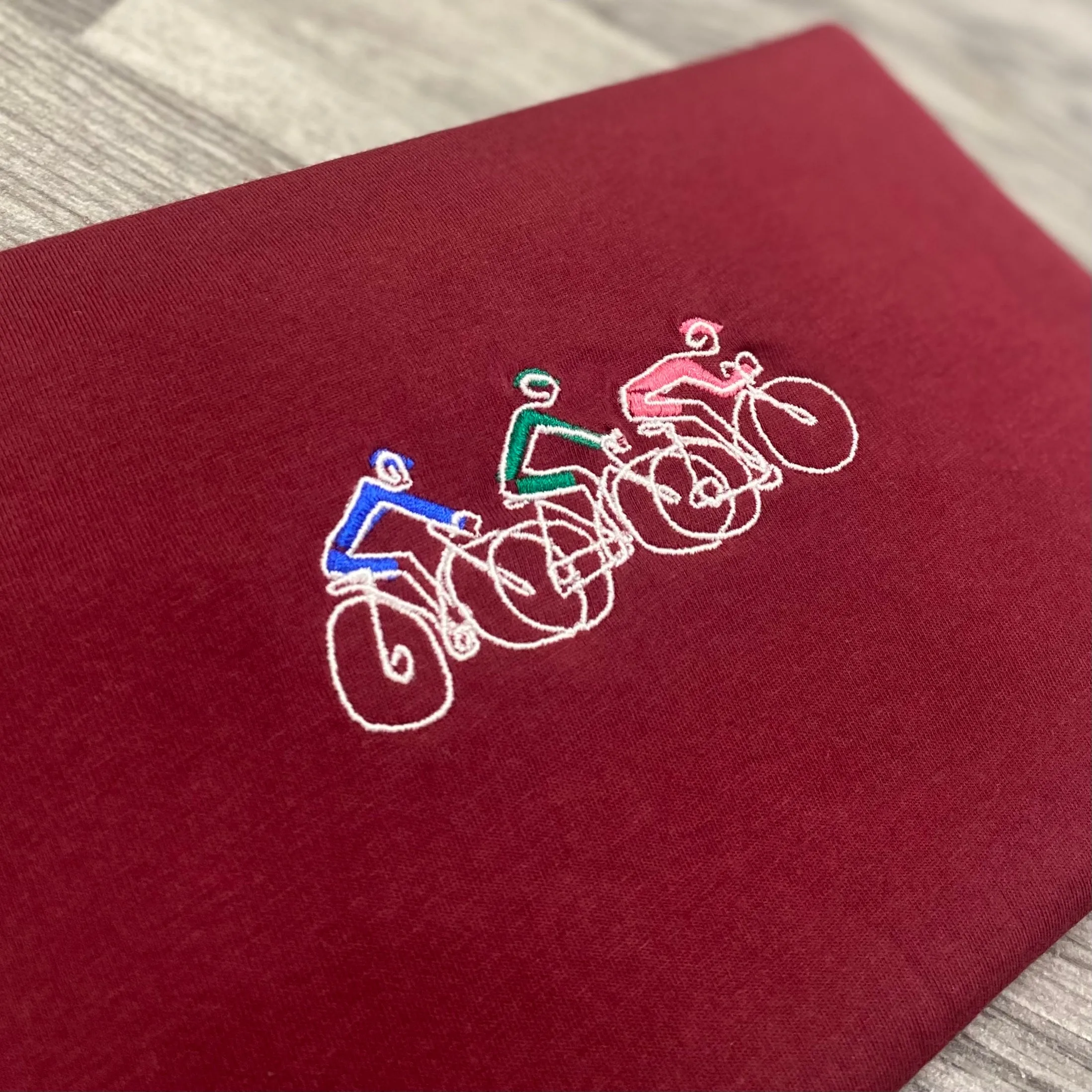 Bike Tour Embroidered T-Shirt