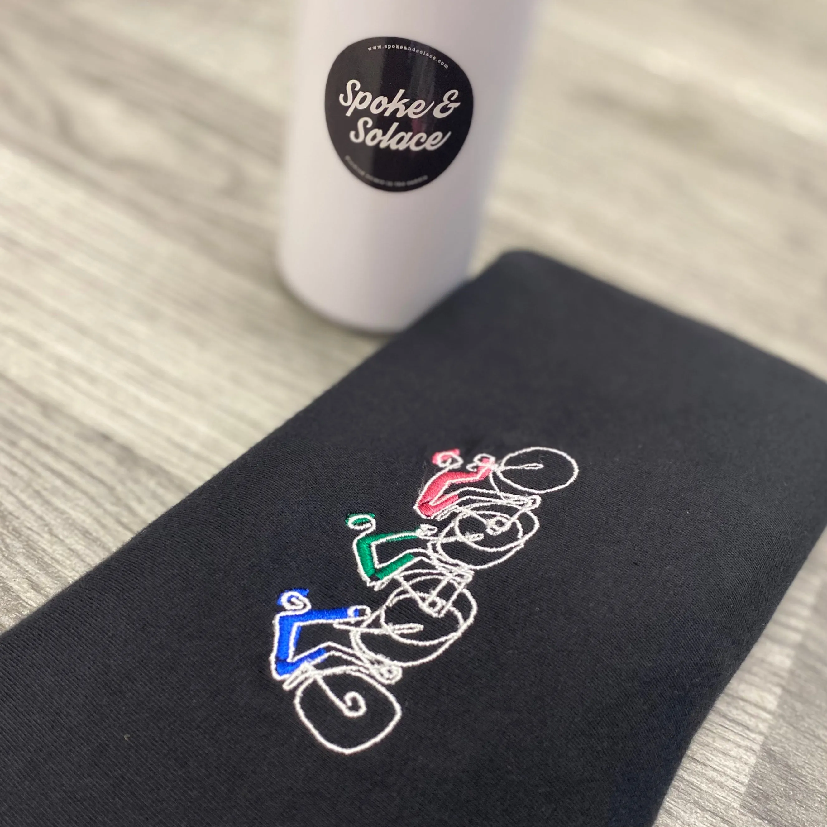Bike Tour Embroidered T-Shirt