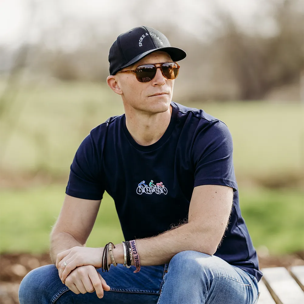Bike Tour Embroidered T-Shirt