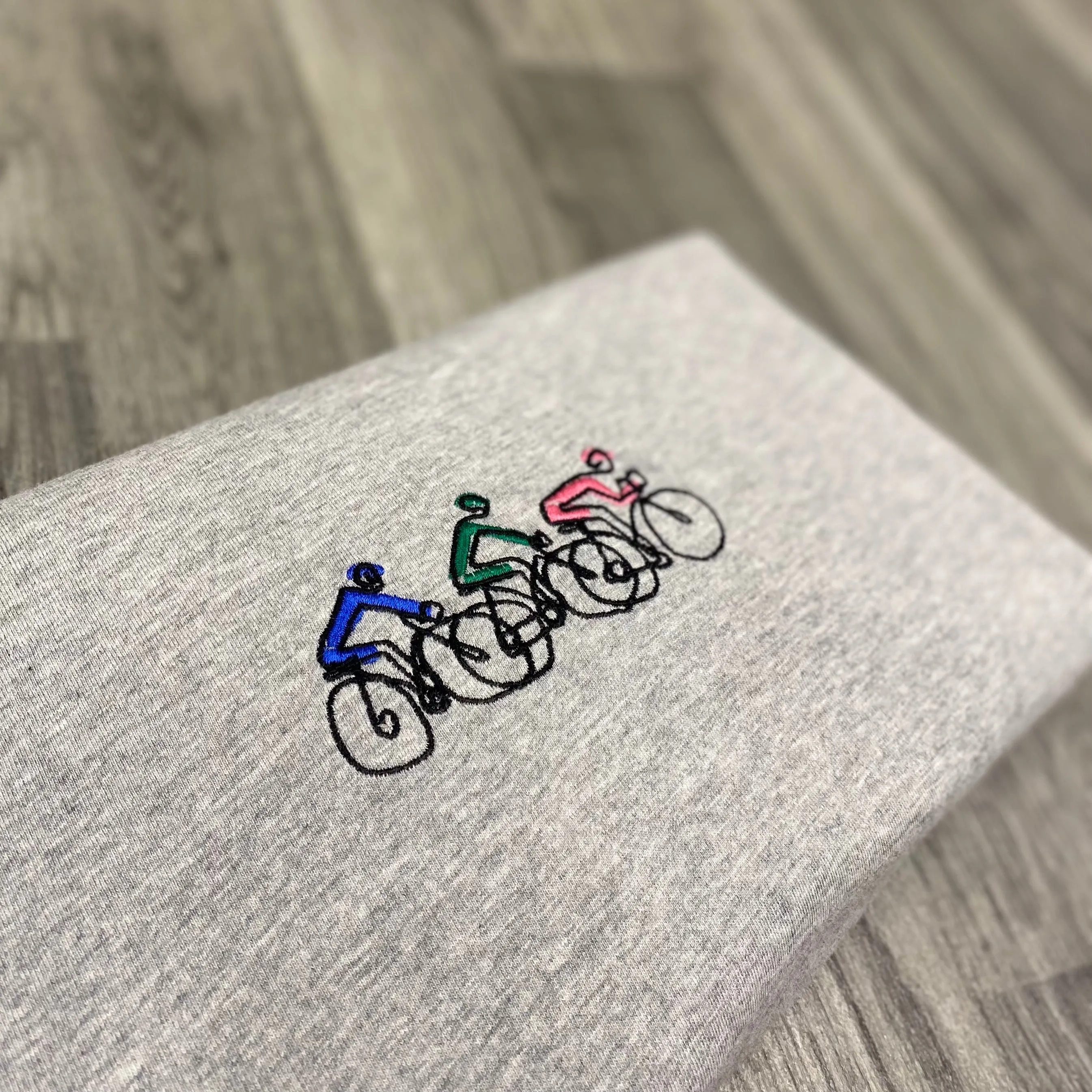 Bike Tour Embroidered T-Shirt