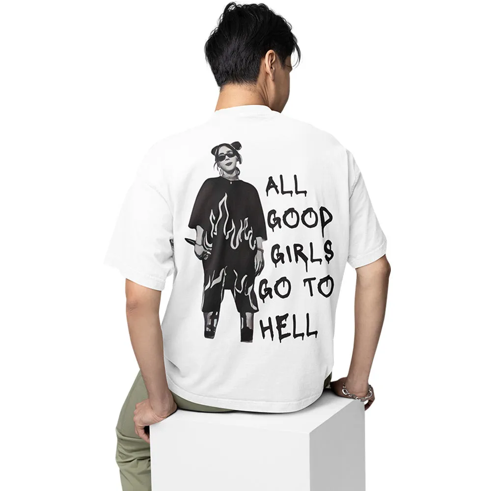 Billie Eilish Oversized T shirt - All The Good Girls Go To Hell