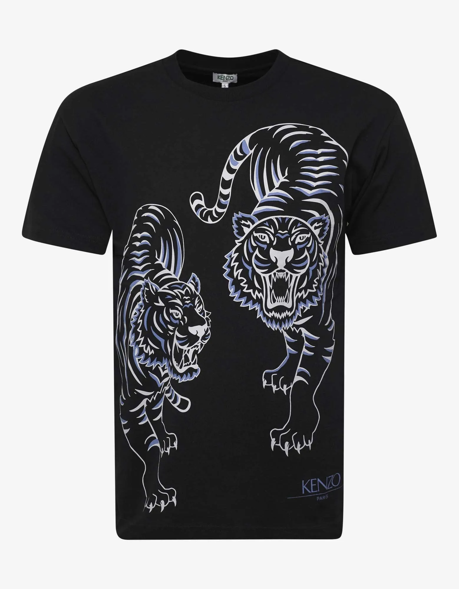 Black Double Tiger Print T-Shirt