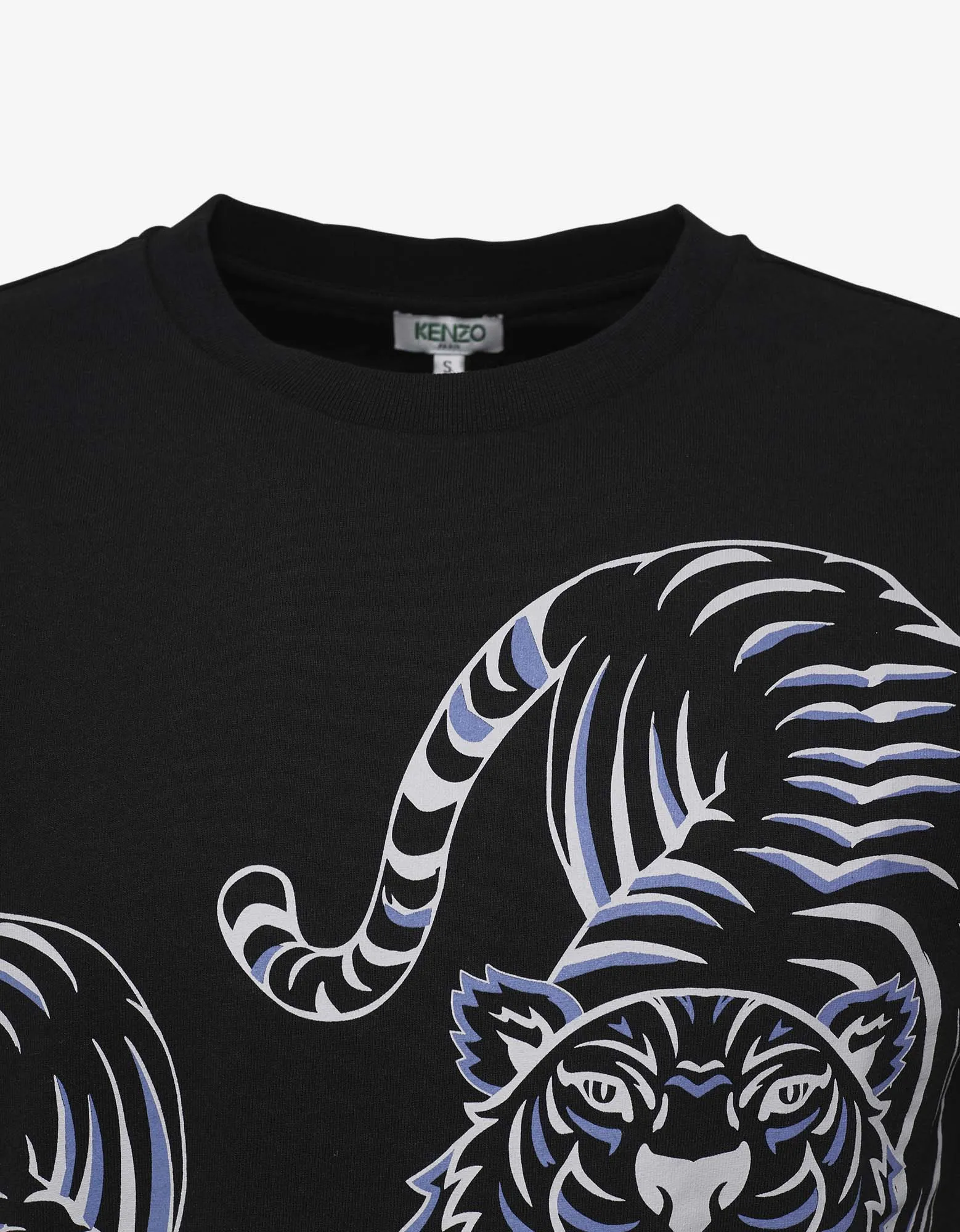 Black Double Tiger Print T-Shirt