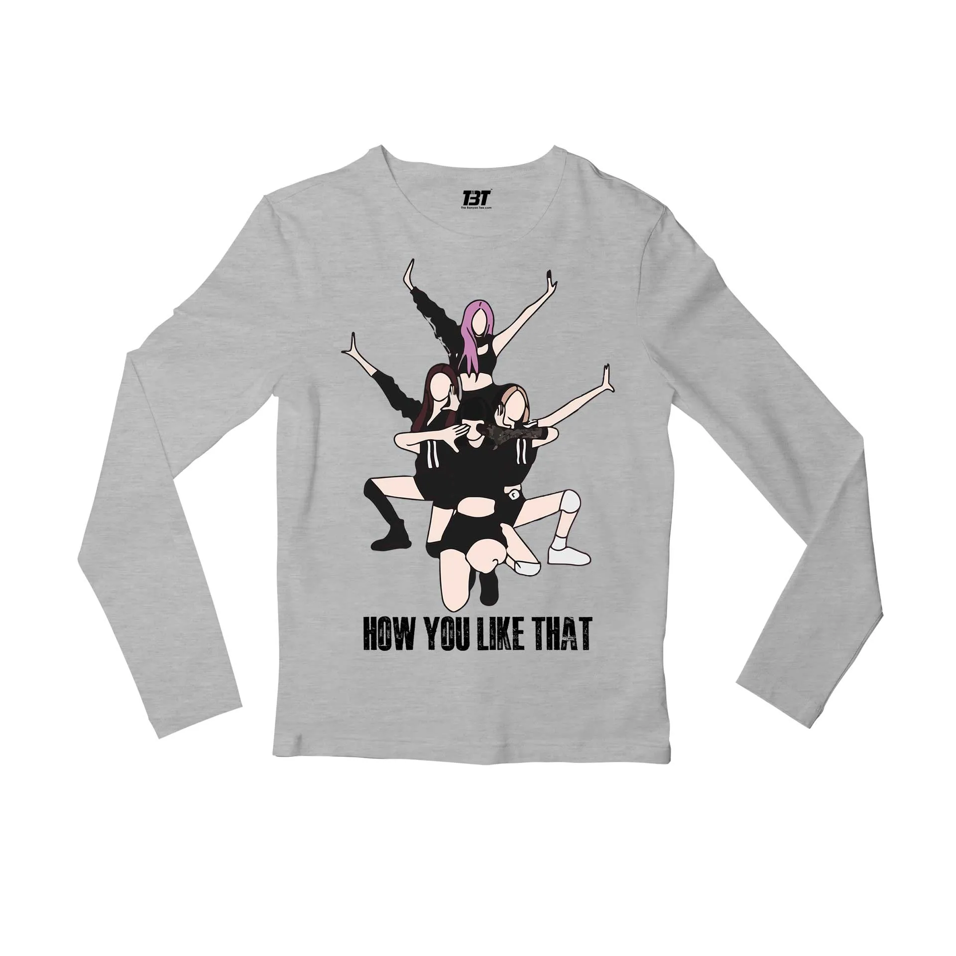 Black Pink Full Sleeves T shirt - How You Like That