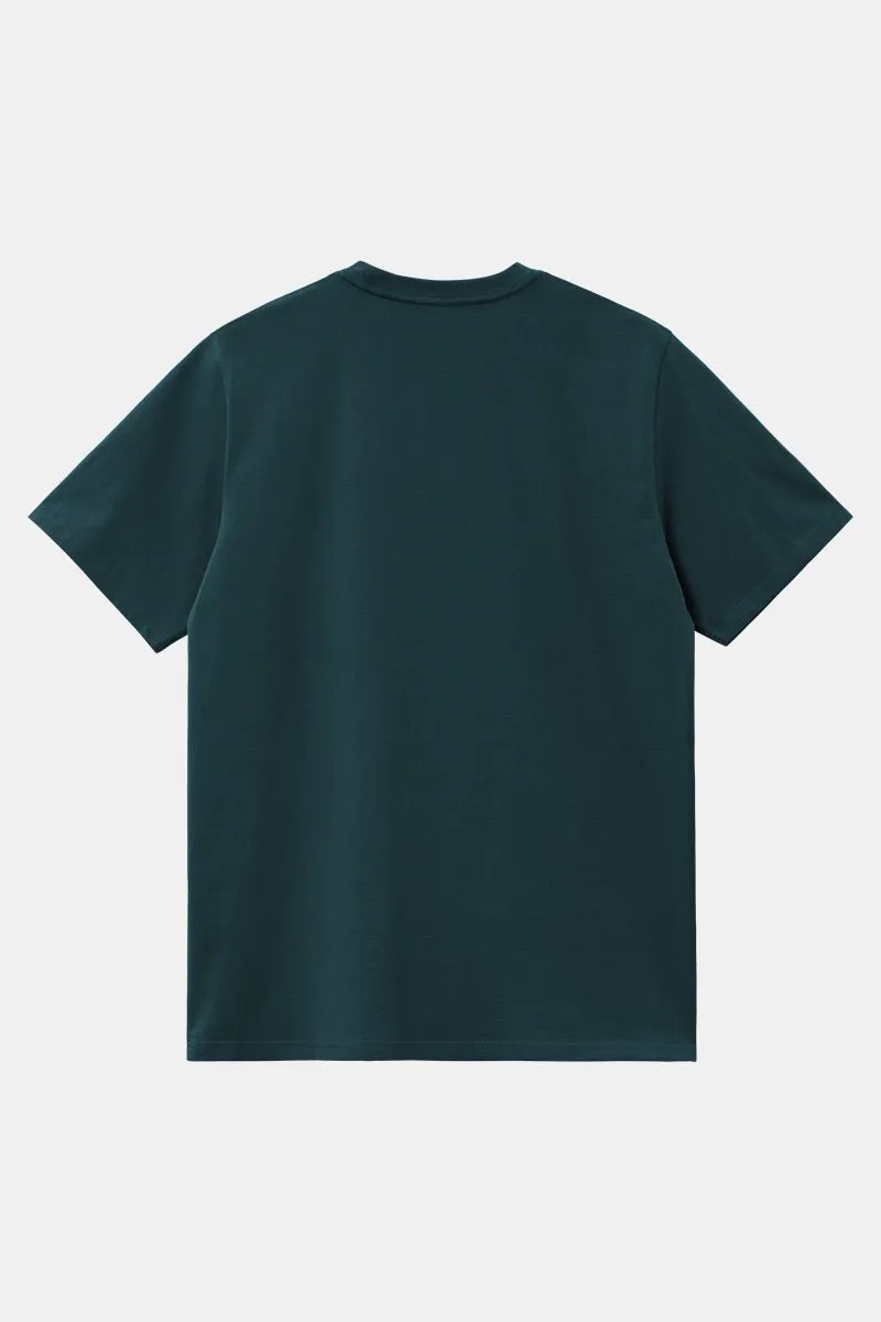 Carhartt WIP Short Sleeve Chase T-Shirt (Duck Blue/Gold)