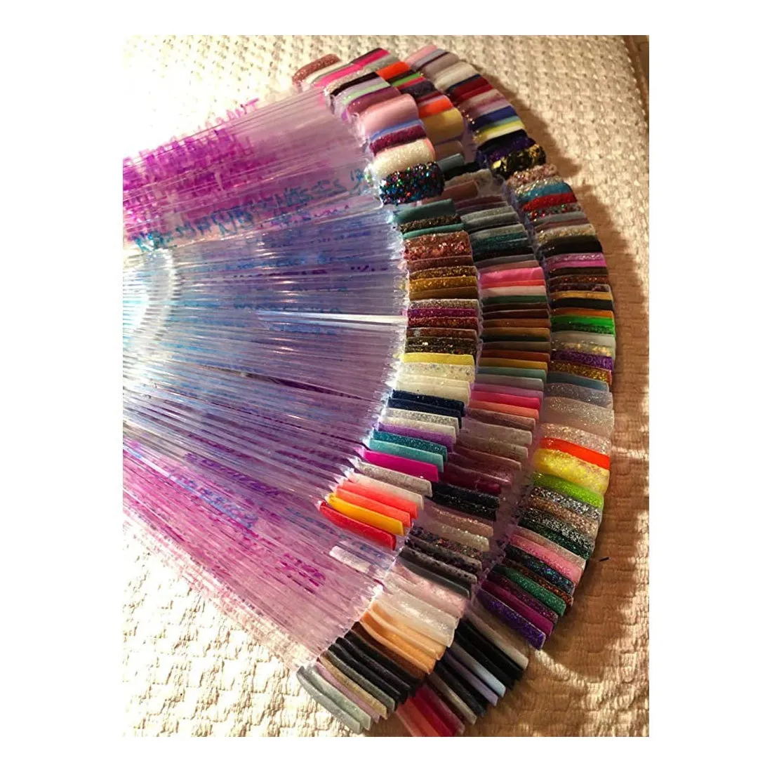 Clear Nail Swatch Sticks on Ring 50 Pieces