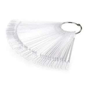Clear Nail Swatch Sticks on Ring 50 Pieces
