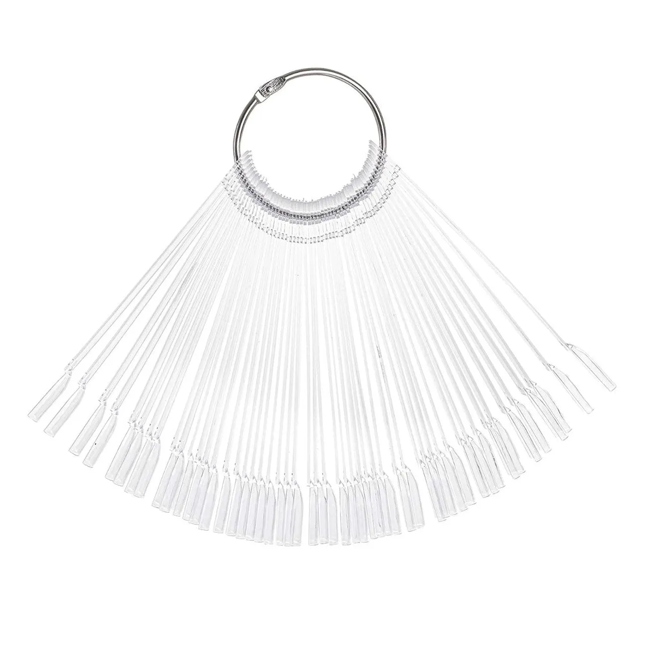 Clear Nail Swatch Sticks on Ring 50 Pieces