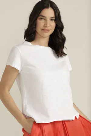 Cotton Crew Neck Tee White