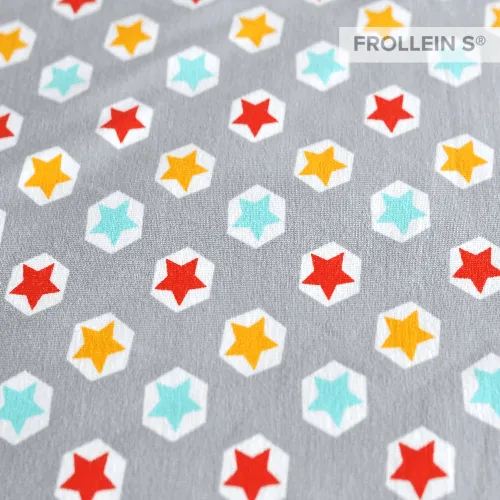 Cotton Jersey - Hexa Stars - Gray