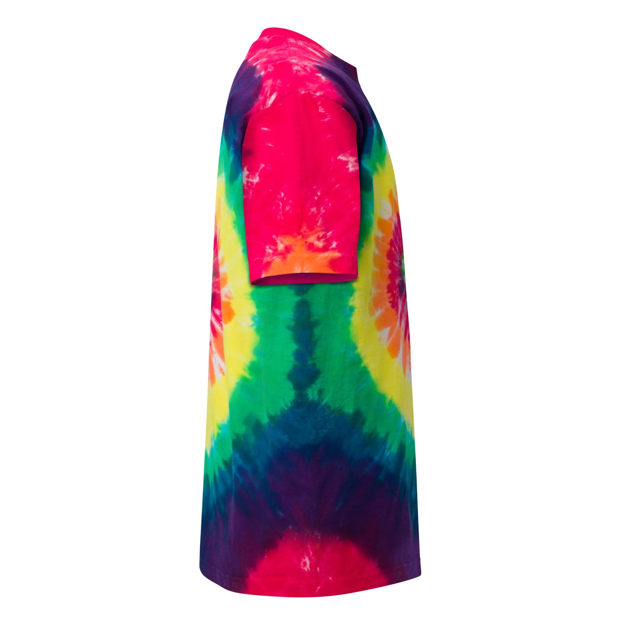 Doge Embroidered Oversized Tie-dye T-Shirt