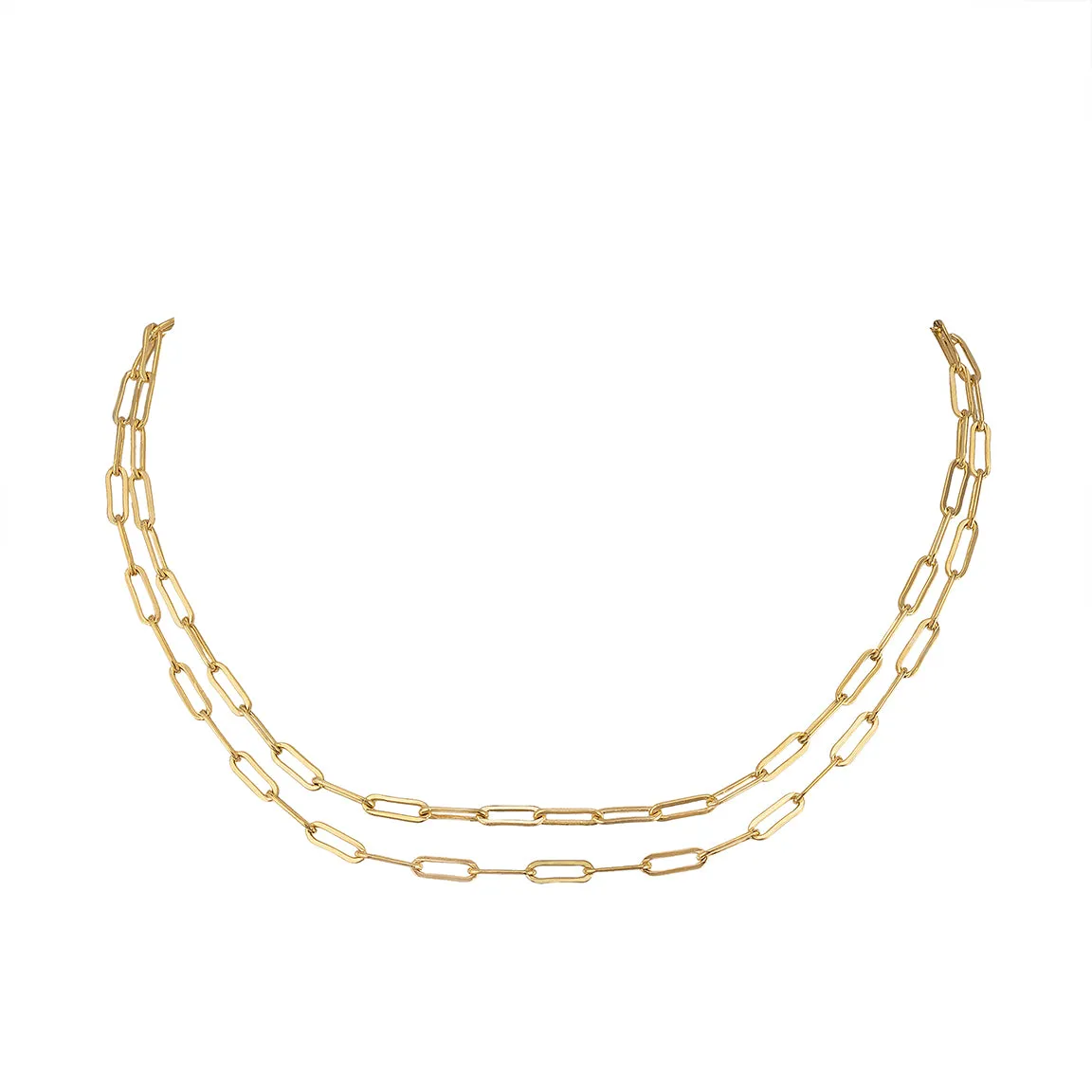 Double Paperclip Link Choker