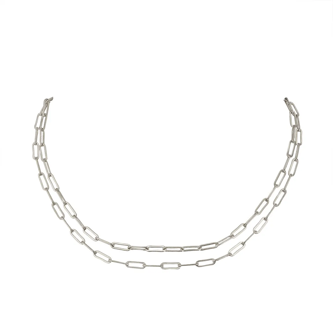 Double Paperclip Link Choker