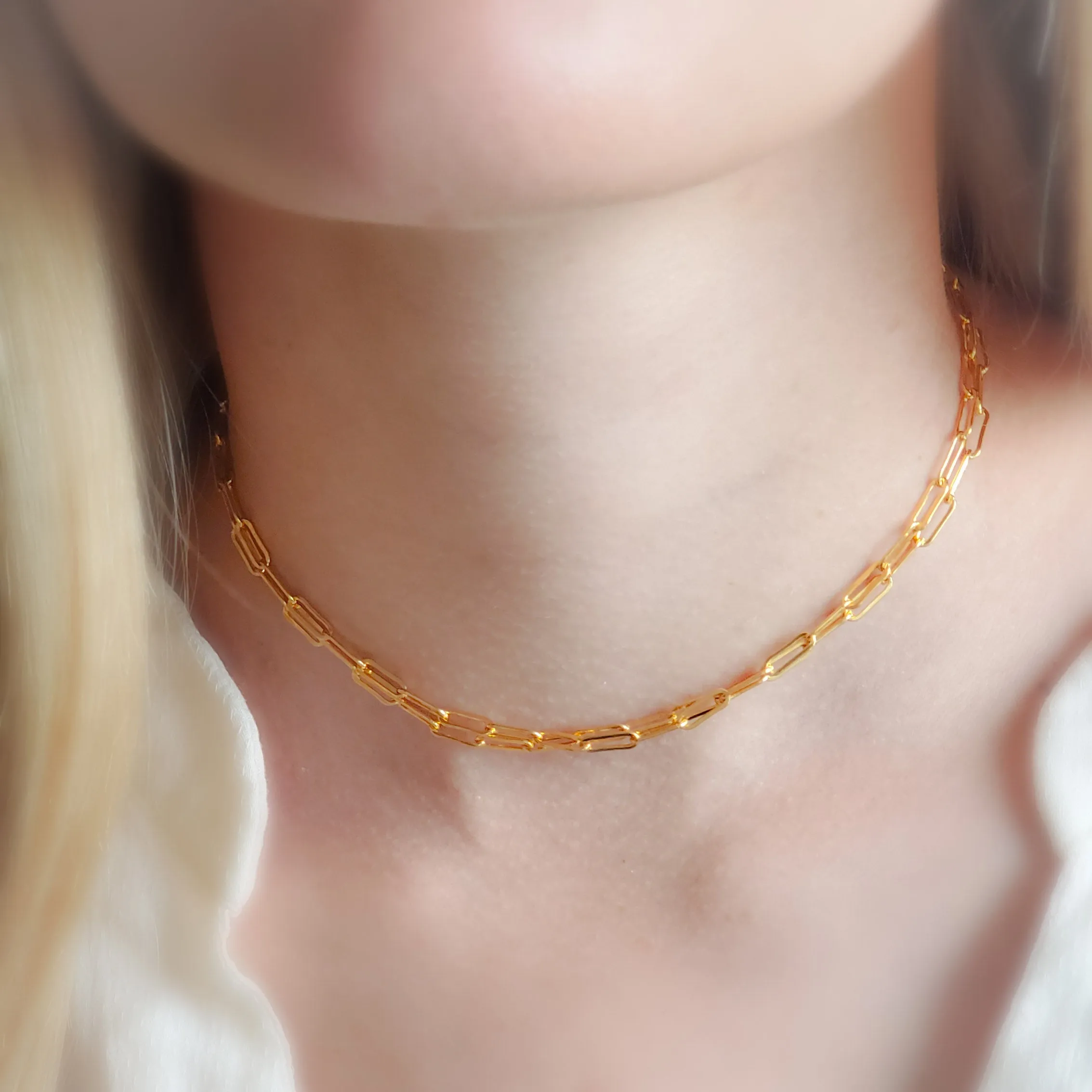 Double Paperclip Link Choker