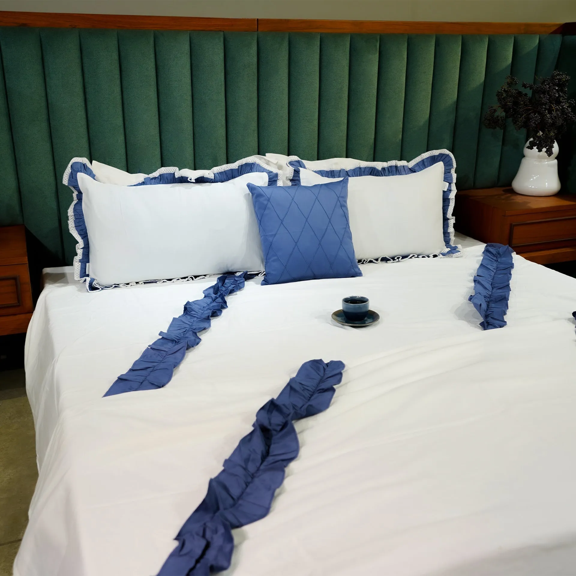 Enriched Frill Cushion Cover