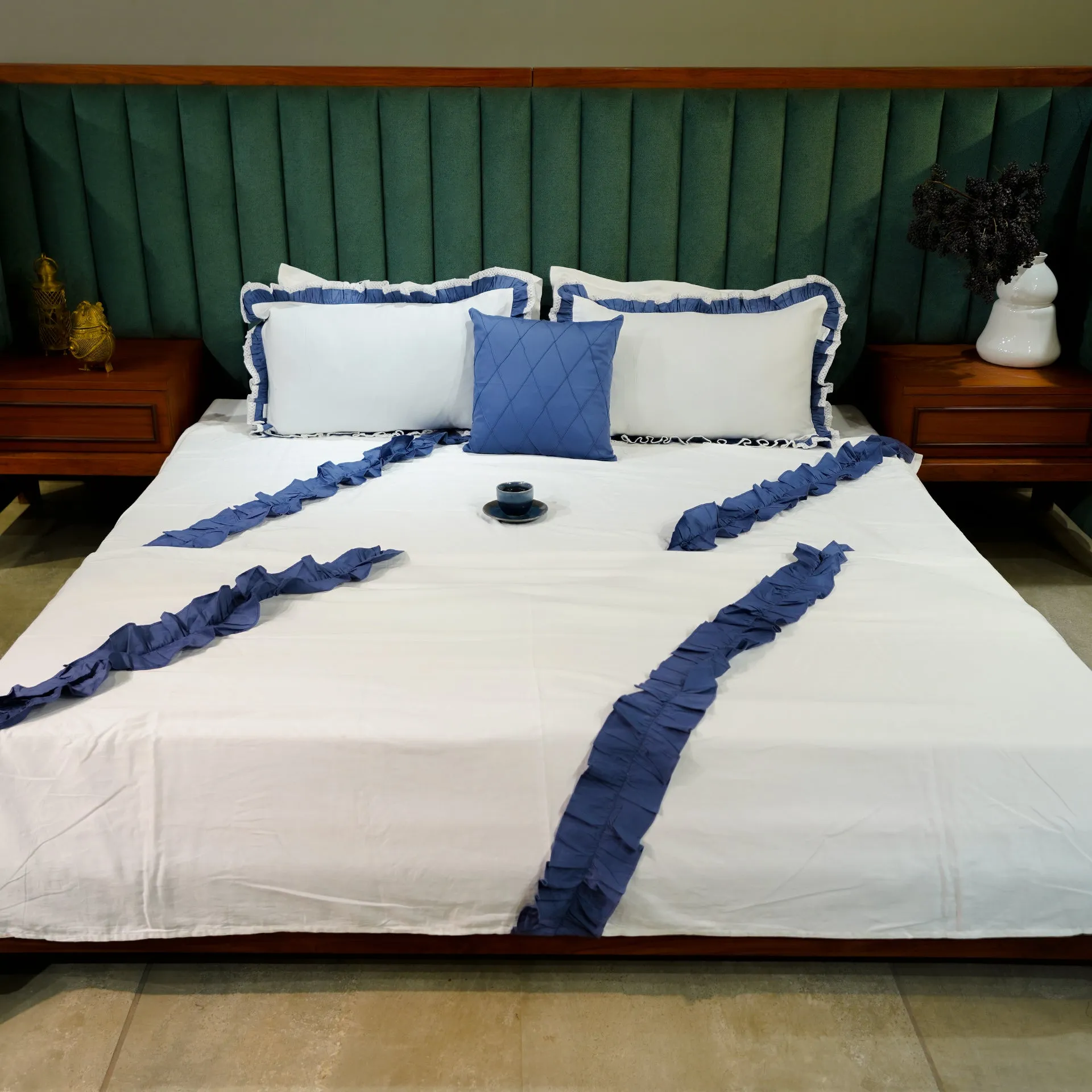 Enriched Frill Cushion Cover