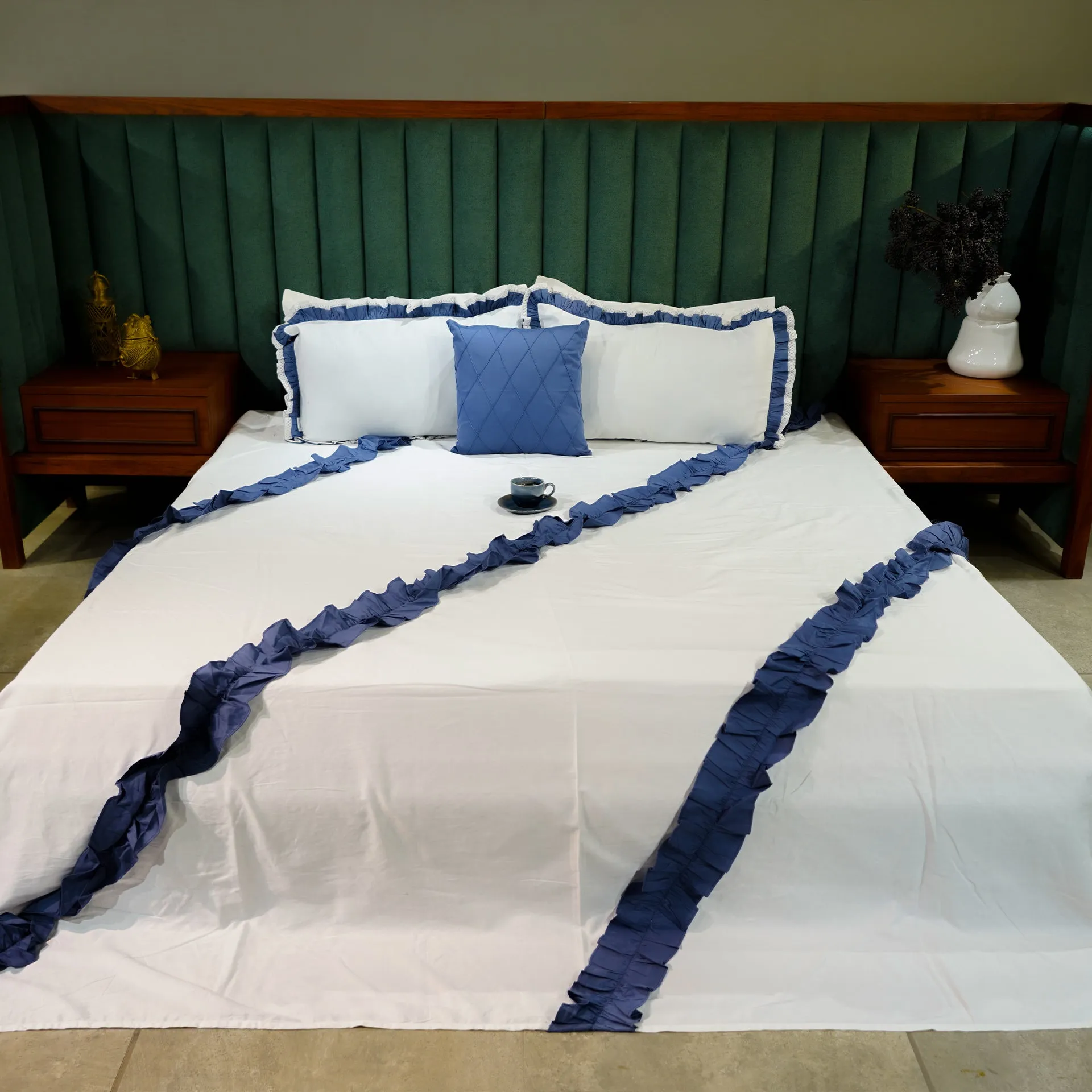Enriched Frill Cushion Cover
