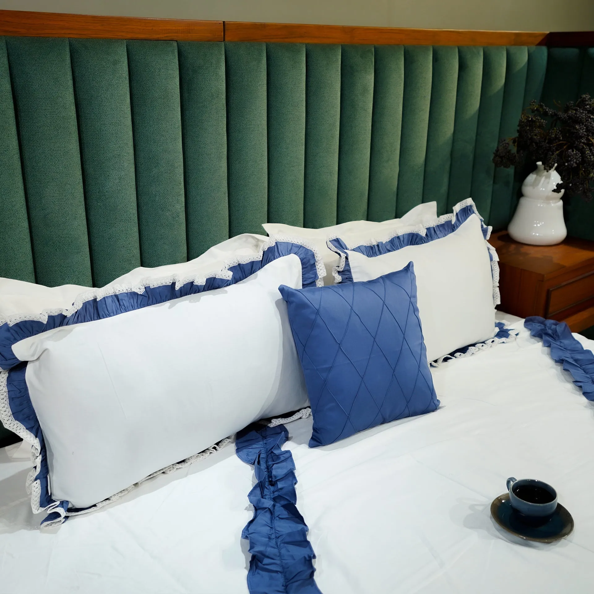 Enriched Frill Cushion Cover