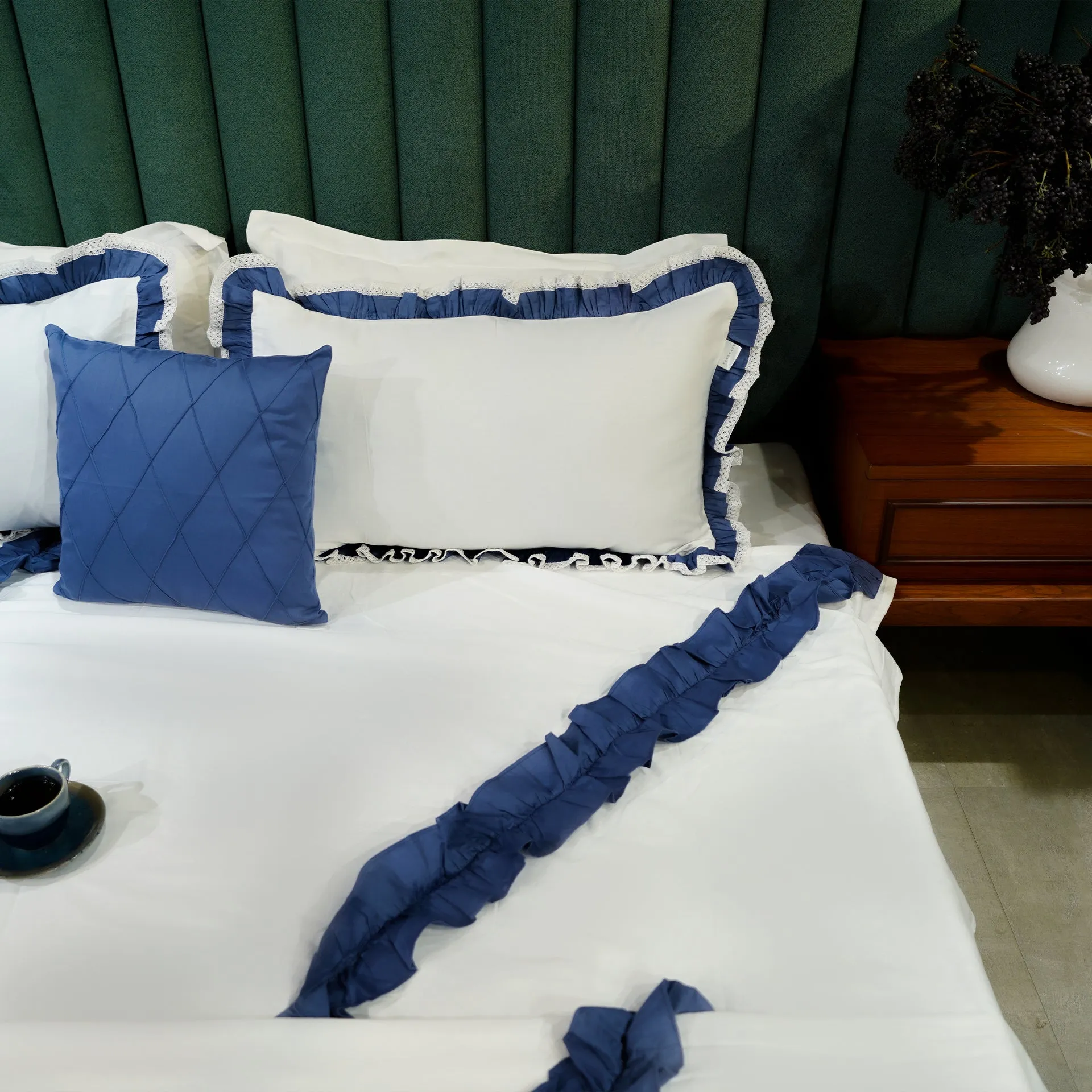 Enriched Frill Cushion Cover