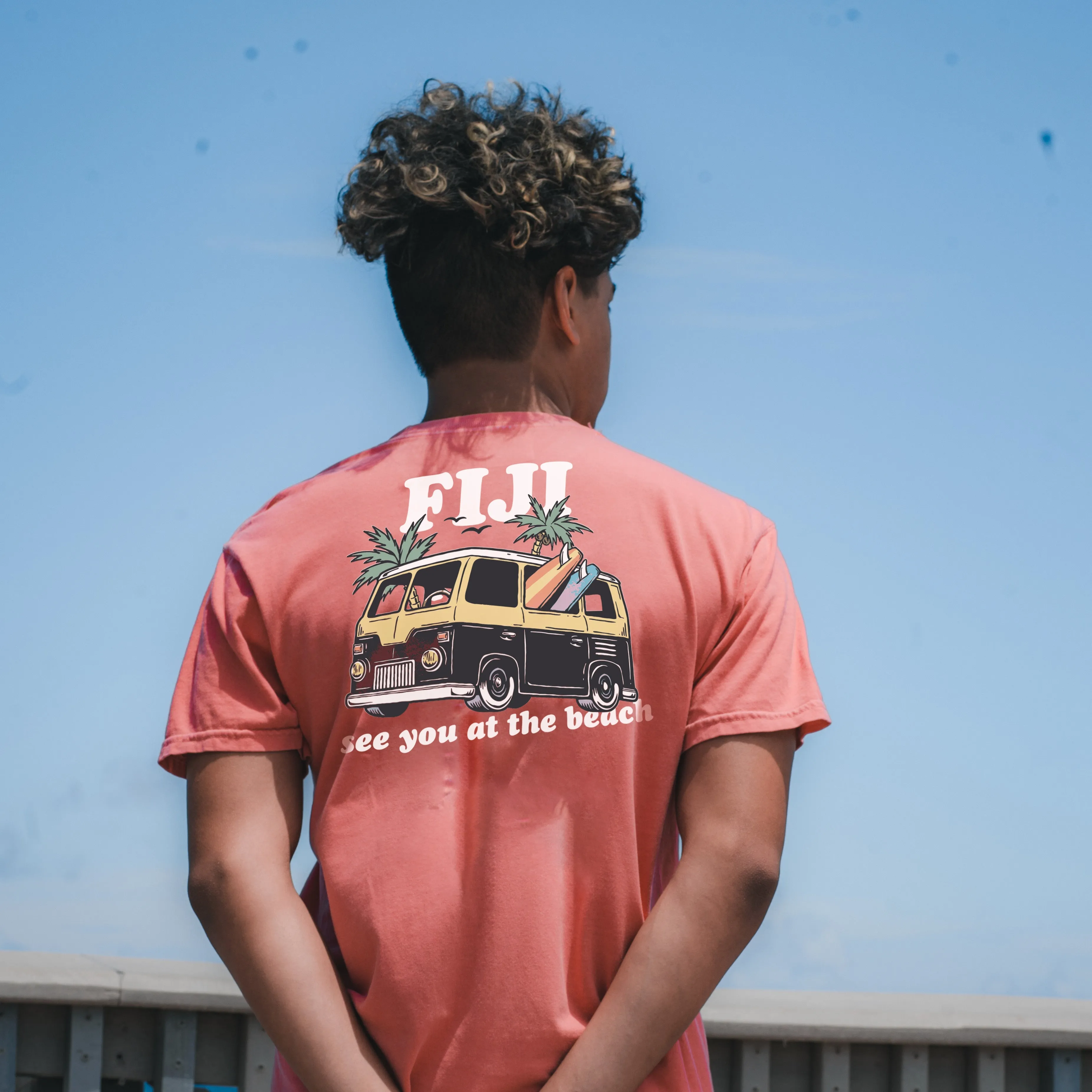 FIJI Comfort Colors Groovy Beach Short Sleeve Pocket Tee