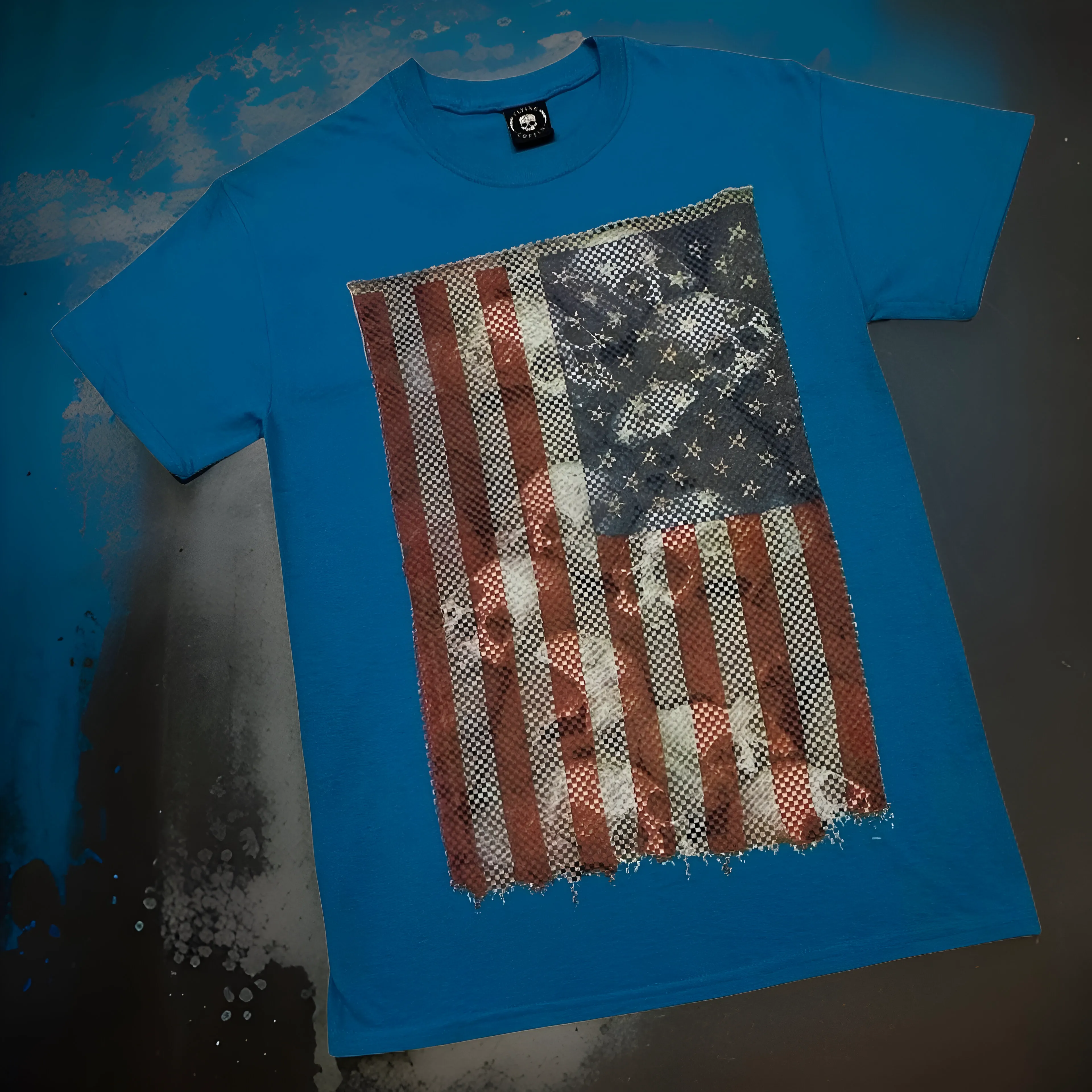 *FLYING COFFIN* (BLUE) SHORT SLEEVE T-SHIRT