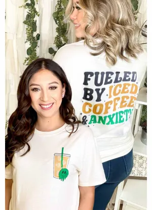 Fueled by Ice Coffee Tee in Cream by Tees2urdoor