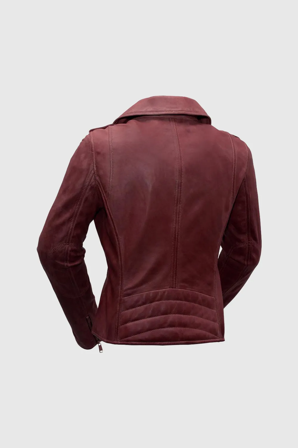Harper Women's Moto Leather Jacket Oxblood (POS)