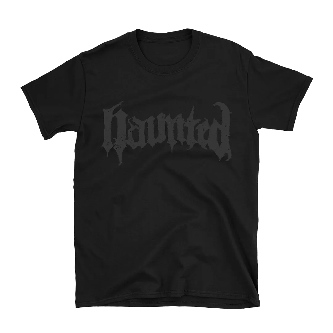 Haunted - Black Logo T-Shirt - Black