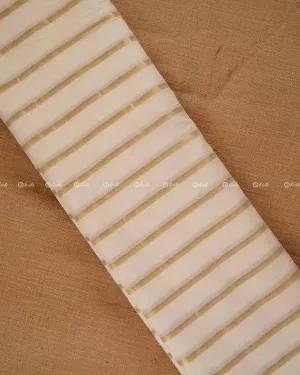 Ivory Cottton  with Golden LIne