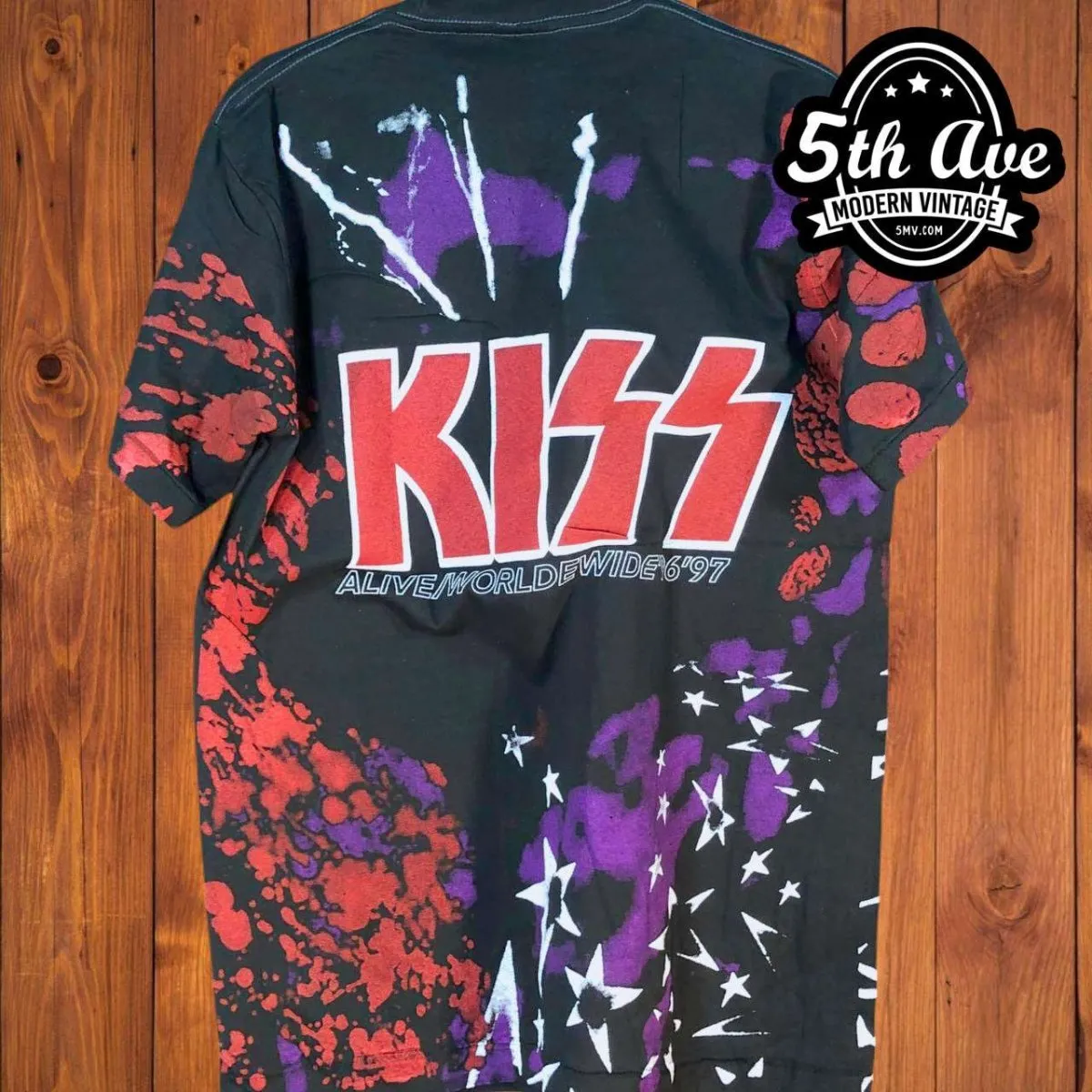 Kiss Alive/Worldwide Tour - AOP all over print New Vintage Band T shirt
