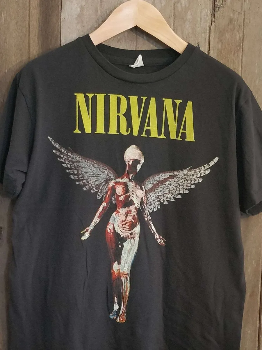 NIRVANA IN UTERO VINTAGE BAND T SHIRT