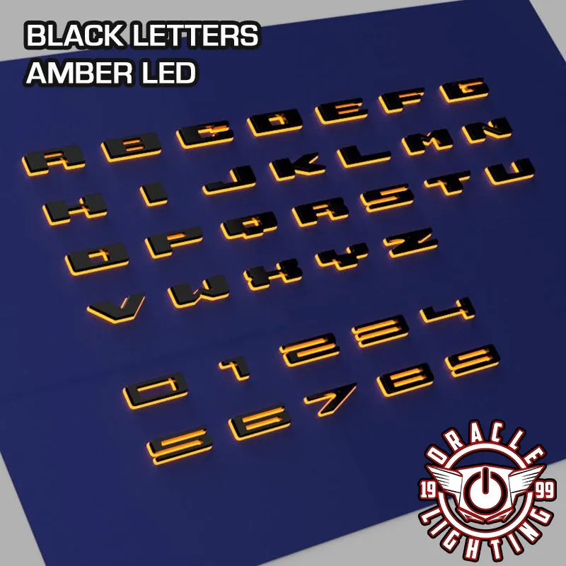 ORACLE Lighting Universal Illuminated LED Letter Badges - Amber LED - Individual