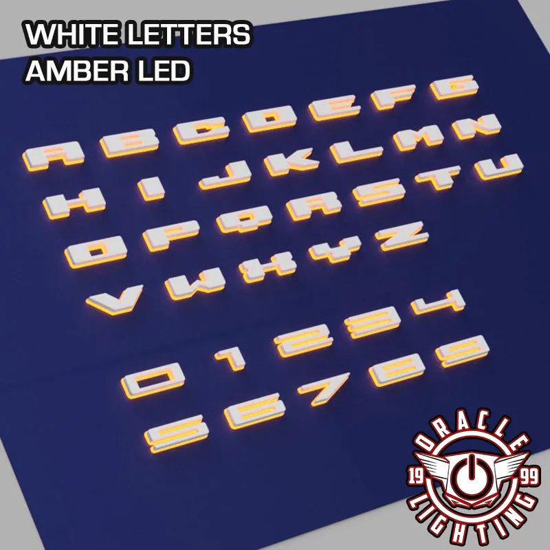 ORACLE Lighting Universal Illuminated LED Letter Badges - Amber LED - Individual