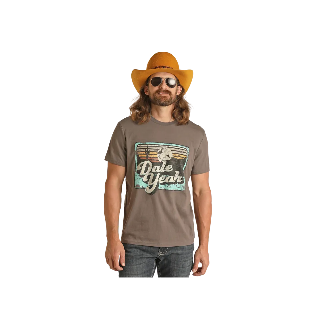 Panhandle Slim Unisex Rock Roll Denim Dale Yeah Graphic Charcoal T Shirt