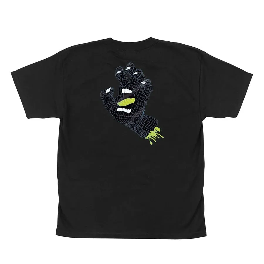 Santa Cruz Framework Hand Short Sleeve Youth T-Shirt - Black
